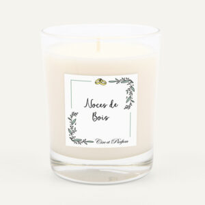 Bougie noces de bois - 5 ans de mariage