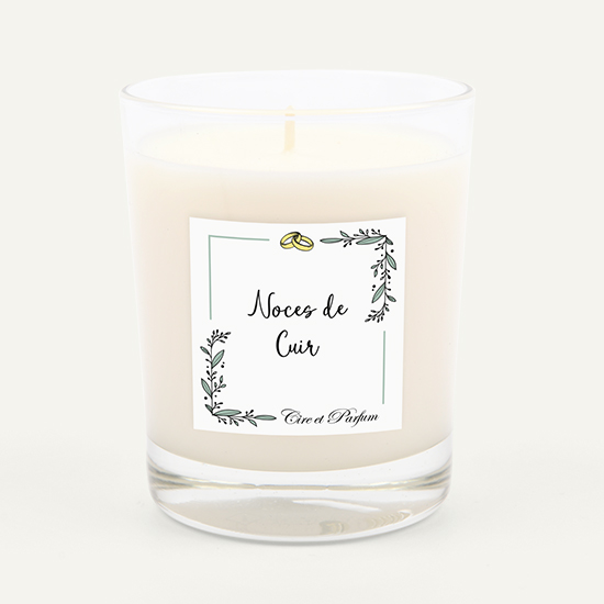 Bougie noces de cuir - 2 ans de mariage